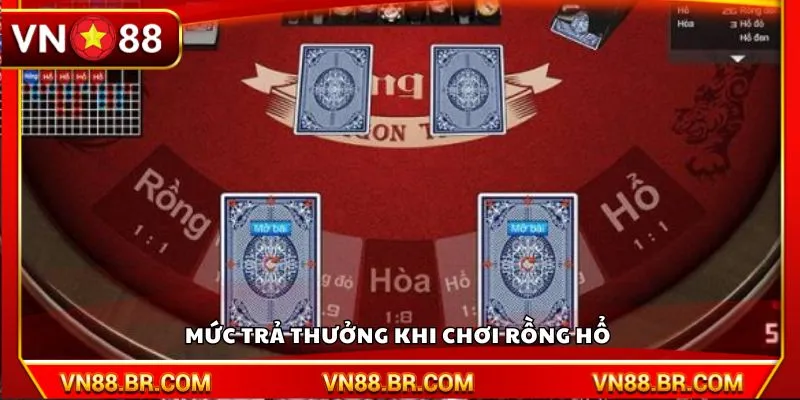 Mức trả thưởng khi chơi Rồng Hổ 